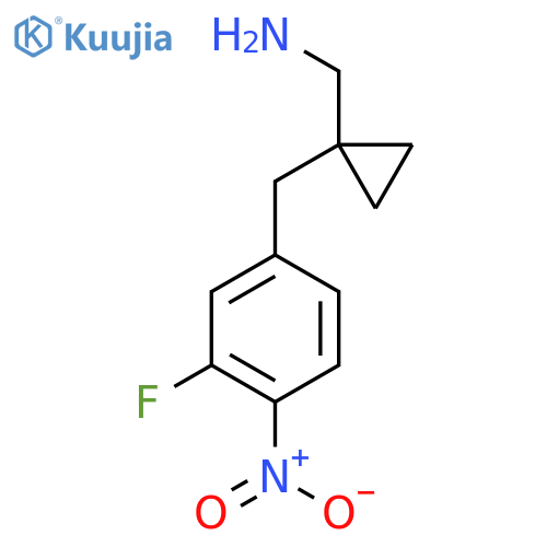 {1-[(3-Fluoro-4-nitrophenyl)methyl]cyclopropyl}methanamine structure