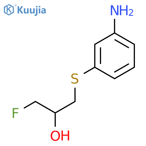 1-[(3-Aminophenyl)sulfanyl]-3-fluoropropan-2-ol structure
