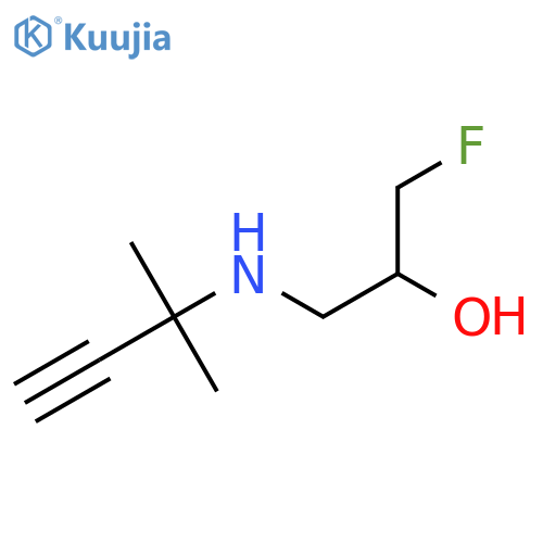 1-Fluoro-3-[(2-methylbut-3-yn-2-yl)amino]propan-2-ol structure