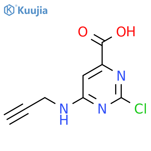 2-Chloro-6-[(prop-2-yn-1-yl)amino]pyrimidine-4-carboxylic acid structure