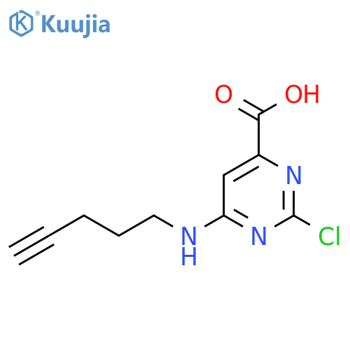 2-Chloro-6-[(pent-4-yn-1-yl)amino]pyrimidine-4-carboxylic acid structure
