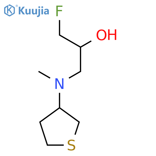 1-Fluoro-3-[methyl(thiolan-3-yl)amino]propan-2-ol structure