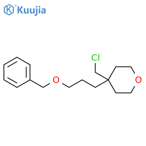 2H-Pyran, 4-(chloromethyl)tetrahydro-4-[3-(phenylmethoxy)propyl]- structure