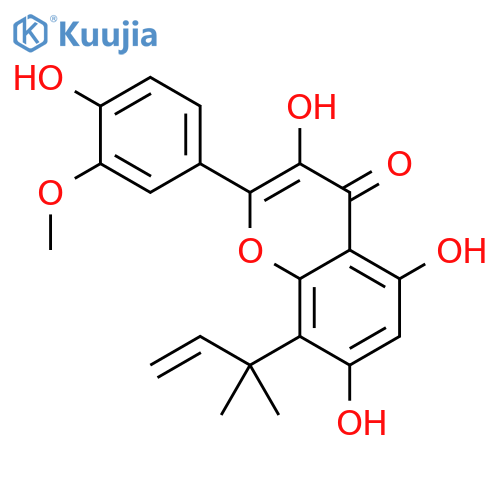 8-(1,1-Dimethyl-2-propenyl)-3'-methoxykaempferol structure