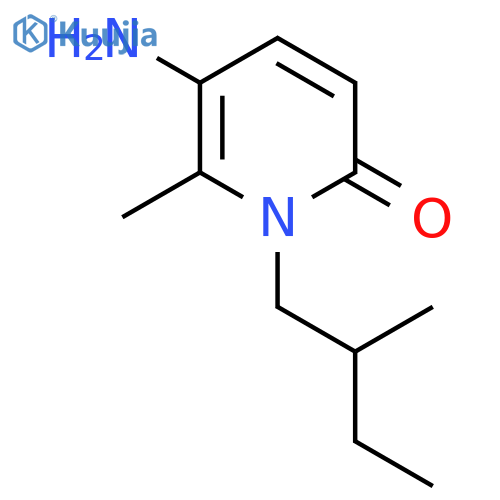 5-Amino-6-methyl-1-(2-methylbutyl)-1,2-dihydropyridin-2-one structure