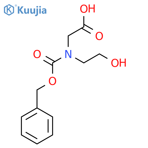2-{[(Benzyloxy)carbonyl](2-hydroxyethyl)amino}acetic acid structure