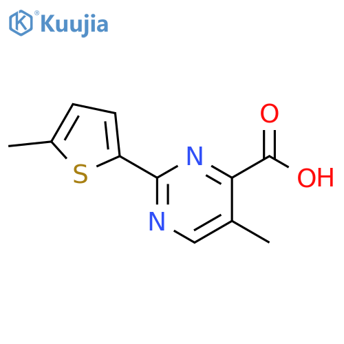 4-Pyrimidinecarboxylic acid, 5-methyl-2-(5-methyl-2-thienyl)- structure