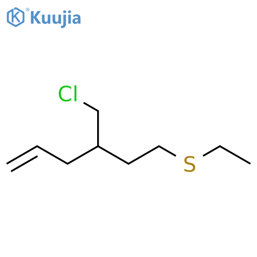 1-Hexene, 4-(chloromethyl)-6-(ethylthio)- structure