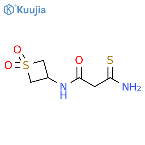 2-carbamothioyl-N-(1,1-dioxo-1λ?-thietan-3-yl)acetamide structure