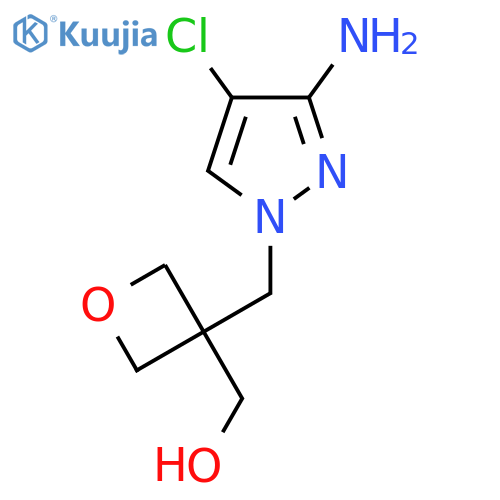 {3-[(3-amino-4-chloro-1H-pyrazol-1-yl)methyl]oxetan-3-yl}methanol structure
