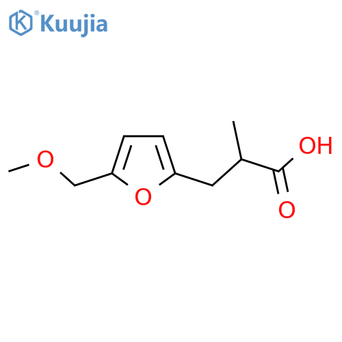 3-5-(methoxymethyl)furan-2-yl-2-methylpropanoic acid structure