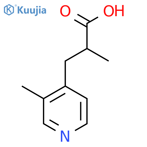 2-Methyl-3-(3-methylpyridin-4-yl)propanoic acid structure