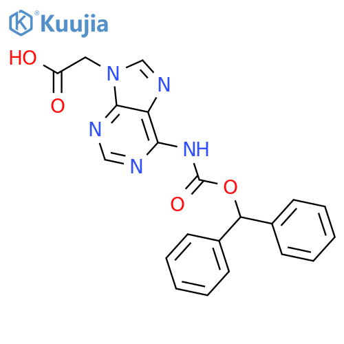 2-(6-(((Benzhydryloxy)carbonyl)amino)-9H-purin-9-yl)acetic acid structure