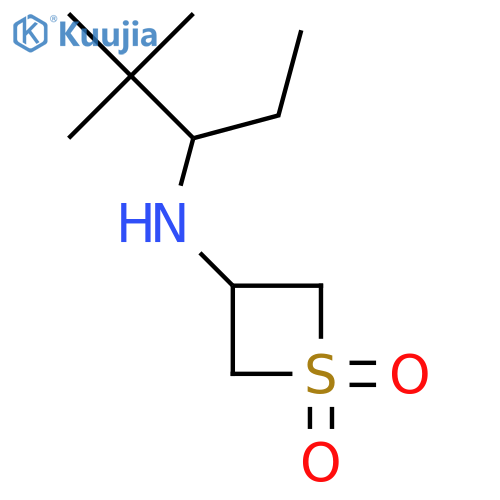 3-[(2,2-dimethylpentan-3-yl)amino]-1λ?-thietane-1,1-dione structure