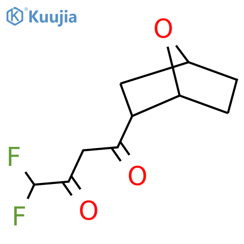 4,4-Difluoro-1-{7-oxabicyclo[2.2.1]heptan-2-yl}butane-1,3-dione structure