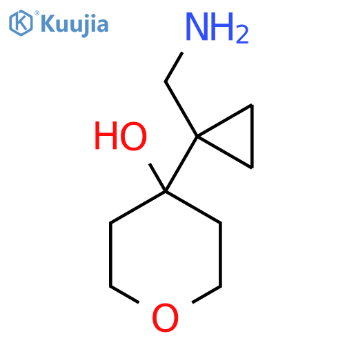 4-[1-(Aminomethyl)cyclopropyl]oxan-4-ol structure