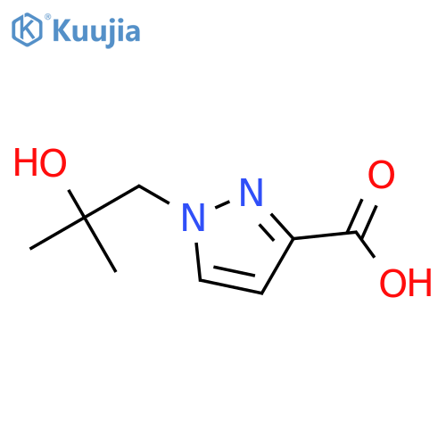 1-(2-hydroxy-2-methylpropyl)-1H-pyrazole-3-carboxylic acid structure