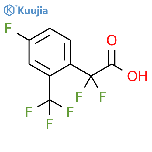 2,2-Difluoro-2-(4-fluoro-2-(trifluoromethyl)phenyl)acetic acid structure