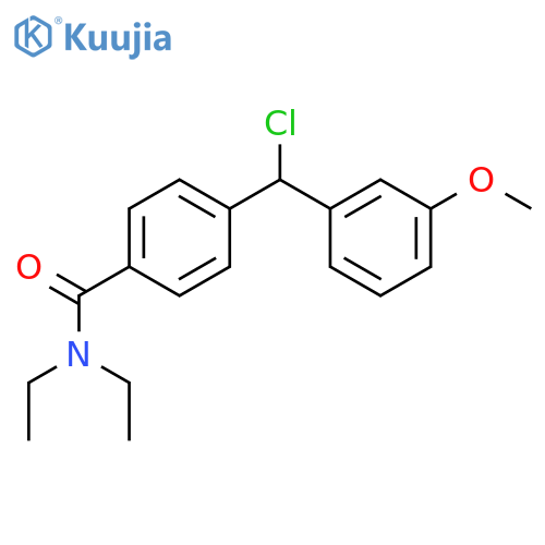 rac 4-(3’-Methoxy-α-chlorobenzyl)-N,N-diethylbenzamide structure