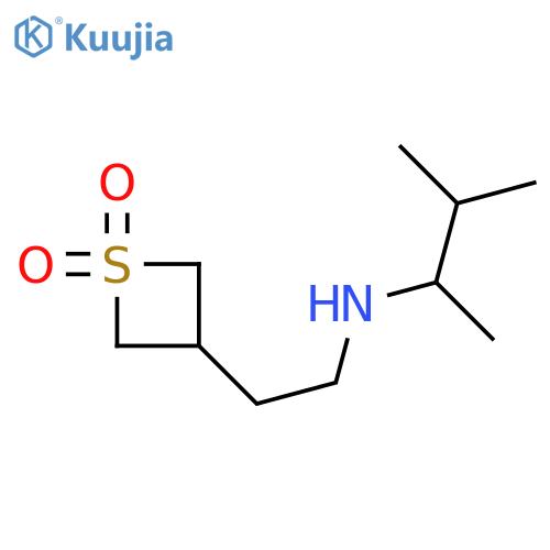 3-{2-[(3-methylbutan-2-yl)amino]ethyl}-1λ?-thietane-1,1-dione structure