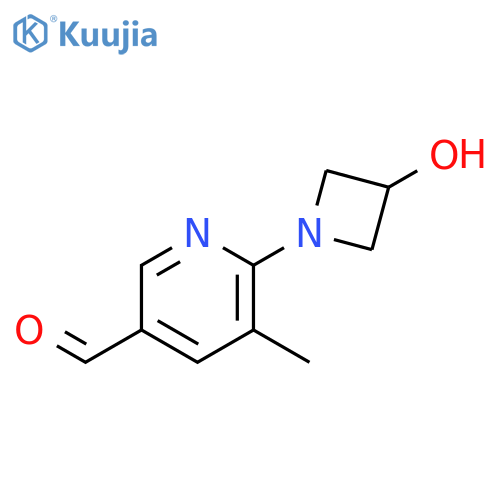 3-Pyridinecarboxaldehyde, 6-(3-hydroxy-1-azetidinyl)-5-methyl- structure