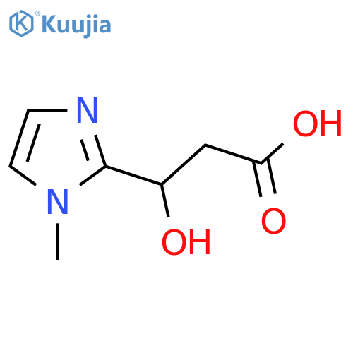 3-hydroxy-3-(1-methyl-1H-imidazol-2-yl)propanoic acid structure