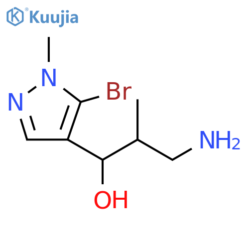 1H-Pyrazole-4-methanol, α-(2-amino-1-methylethyl)-5-bromo-1-methyl- structure