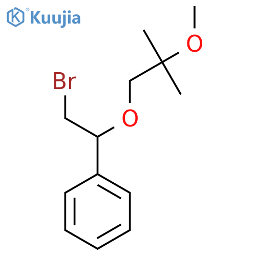 2-bromo-1-(2-methoxy-2-methylpropoxy)ethylbenzene structure