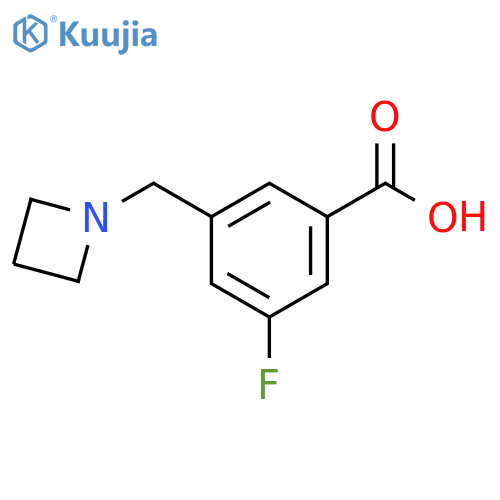 3-(Azetidin-1-ylmethyl)-5-fluorobenzoic acid structure