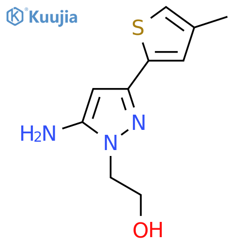 2-[5-amino-3-(4-methylthiophen-2-yl)-1H-pyrazol-1-yl]ethan-1-ol structure