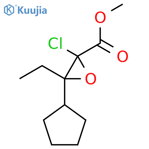 Methyl 2-chloro-3-cyclopentyl-3-ethyloxirane-2-carboxylate structure