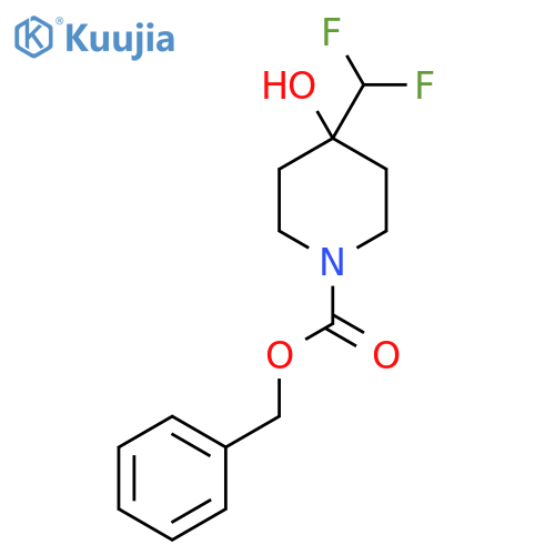 Benzyl 4-(difluoromethyl)-4-hydroxypiperidine-1-carboxylate structure