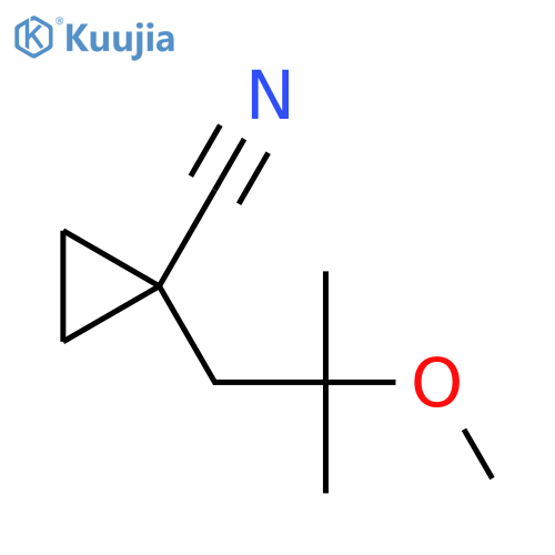1-(2-Methoxy-2-methylpropyl)cyclopropane-1-carbonitrile structure