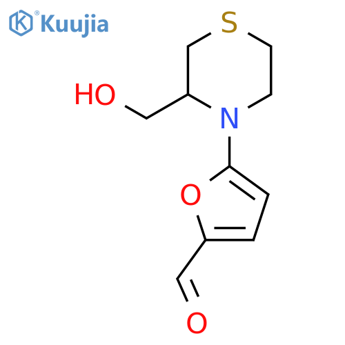 5-[3-(Hydroxymethyl)thiomorpholin-4-yl]furan-2-carbaldehyde structure