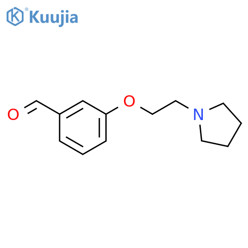 3-[2-(pyrrolidin-1-yl)ethoxy]benzaldehyde structure