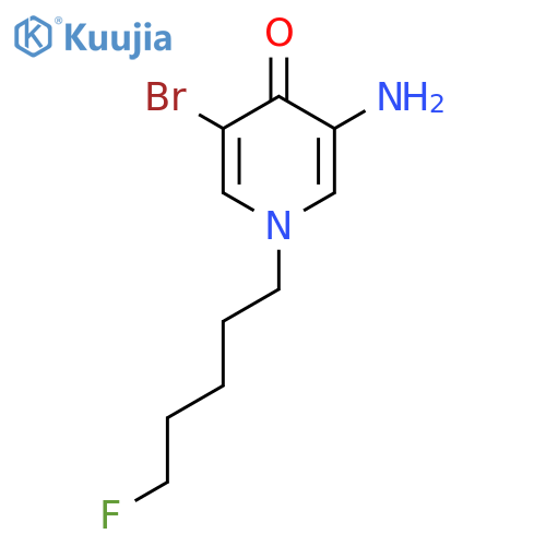 3-amino-5-bromo-1-(5-fluoropentyl)-1,4-dihydropyridin-4-one structure
