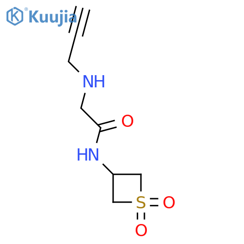 N-(1,1-dioxo-1λ⁶-thietan-3-yl)-2-[(prop-2-yn-1-yl)amino]acetamide structure