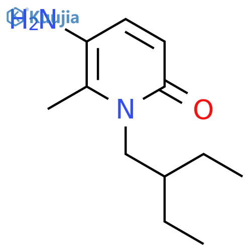 5-Amino-1-(2-ethylbutyl)-6-methyl-1,2-dihydropyridin-2-one structure