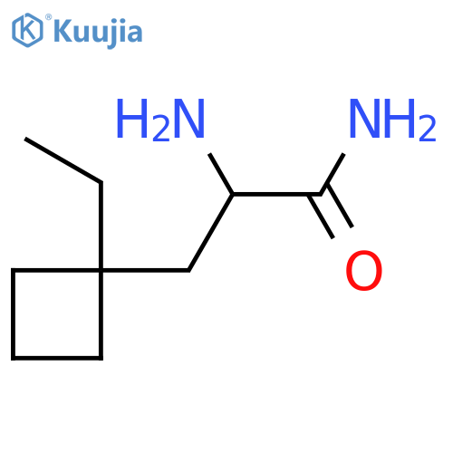 2-Amino-3-(1-ethylcyclobutyl)propanamide structure