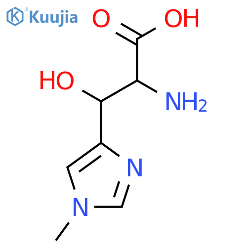 2-amino-3-hydroxy-3-(1-methyl-1H-imidazol-4-yl)propanoic acid structure