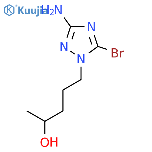 5-(3-amino-5-bromo-1H-1,2,4-triazol-1-yl)pentan-2-ol structure