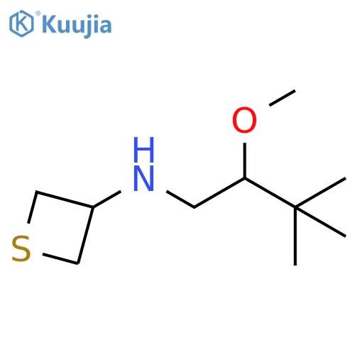 N-(2-methoxy-3,3-dimethylbutyl)thietan-3-amine structure