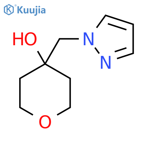 4-[(1H-pyrazol-1-yl)methyl]oxan-4-ol structure