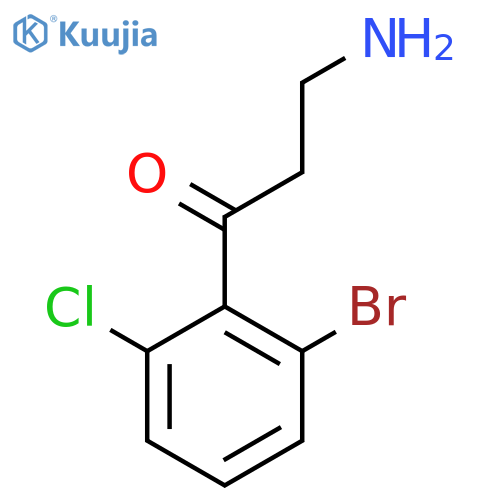 3-Amino-1-(2-bromo-6-chlorophenyl)propan-1-one structure