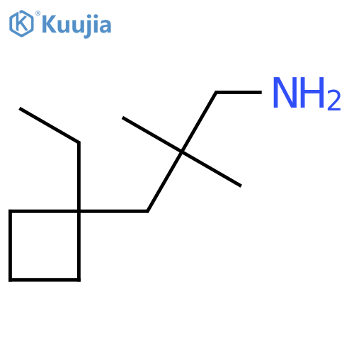 3-(1-Ethylcyclobutyl)-2,2-dimethylpropan-1-amine structure