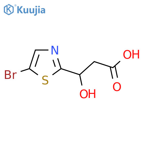 3-(5-Bromo-1,3-thiazol-2-yl)-3-hydroxypropanoic acid structure