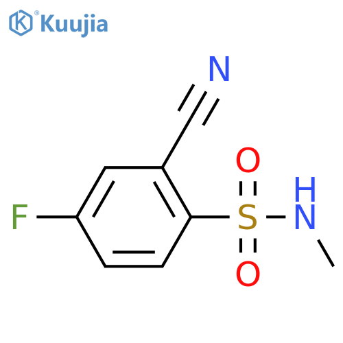 2-Cyano-4-fluoro-n-methylbenzene-1-sulfonamide structure