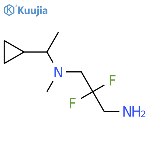 N'-(1-cyclopropylethyl)-2,2-difluoro-N'-methylpropane-1,3-diamine structure