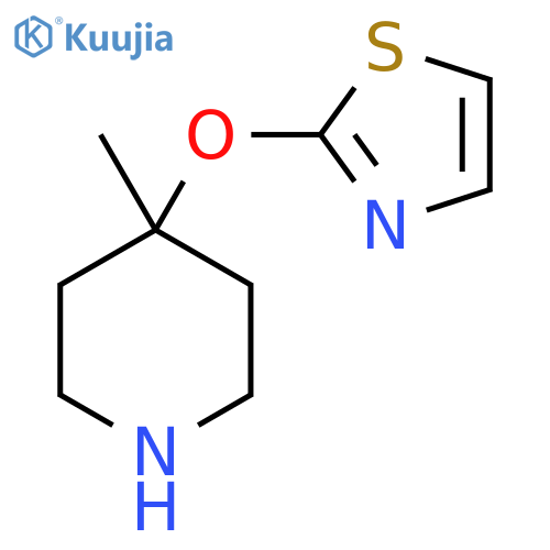 4-Methyl-4-(1,3-thiazol-2-yloxy)piperidine structure