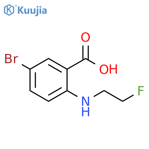 5-bromo-2-[(2-fluoroethyl)amino]benzoic acid structure